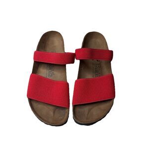 Birkis Elastic Strap Birkenstock’s Red Slip on Sandals Women’s Size 7